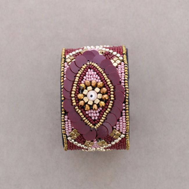 ADJUSTABLE TURKISH EYE SEQUIN BRACELET