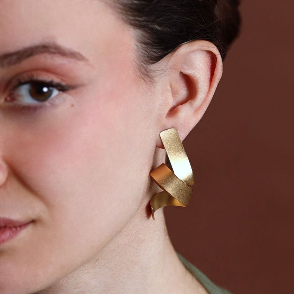 PENDIENTES ACERO ESPIRAL
