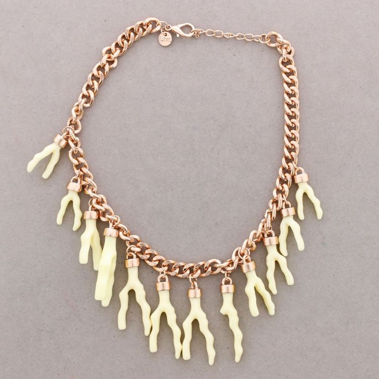 GARGANTILLA METAL CORAL RESINA