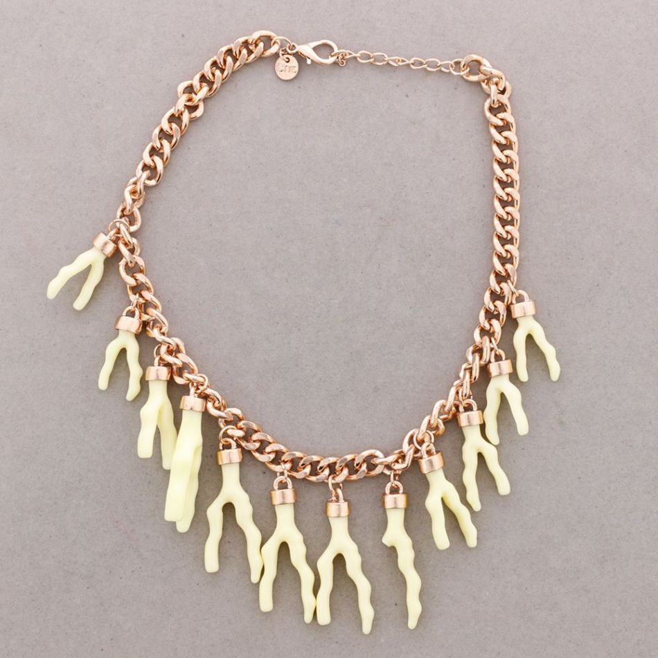 GARGANTILLA METAL CORAL RESINA