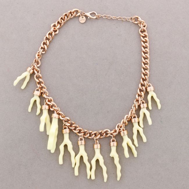 GARGANTILLA METAL CORAL RESINA