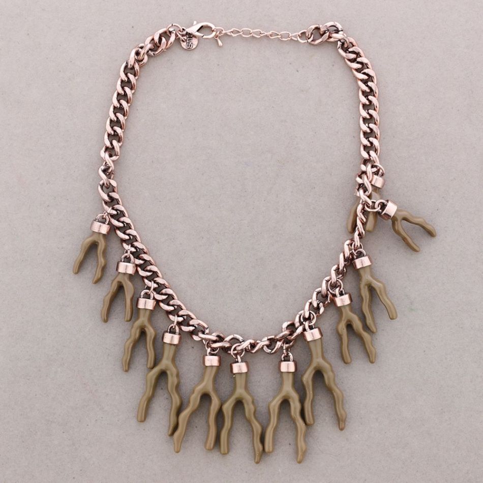 GARGANTILLA METAL CORAL RESINA
