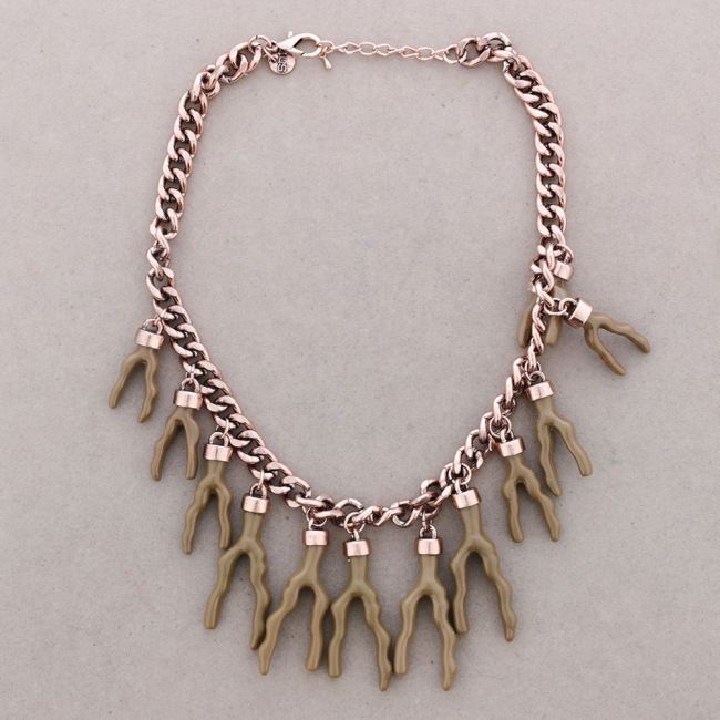 GARGANTILLA METAL CORAL RESINA