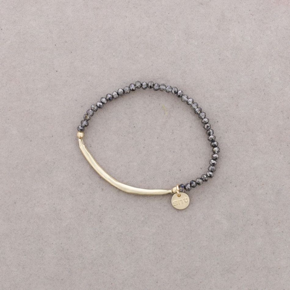 PULSERA METAL CRISTALES FACETADOS