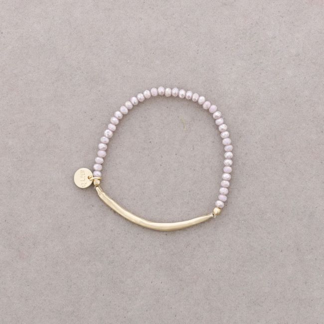 METAL BRACELET WITH FACETED CRYSTALS