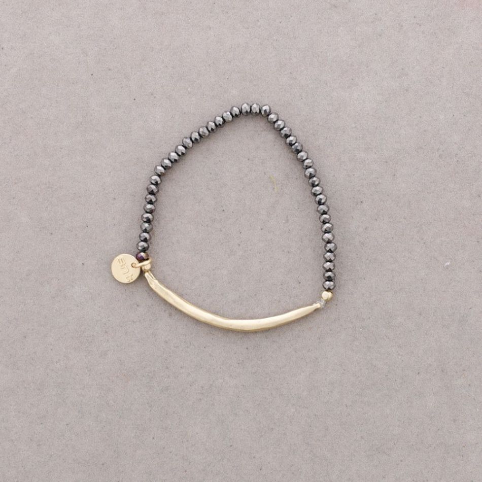 PULSERA METAL CRISTALES FACETADOS