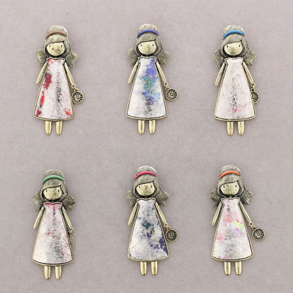 BROCHE METAL ESMALTE