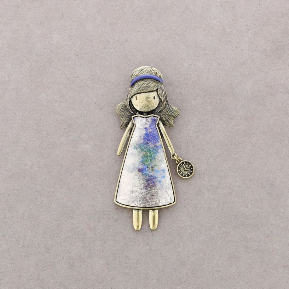 BROCHE METAL ESMALTE