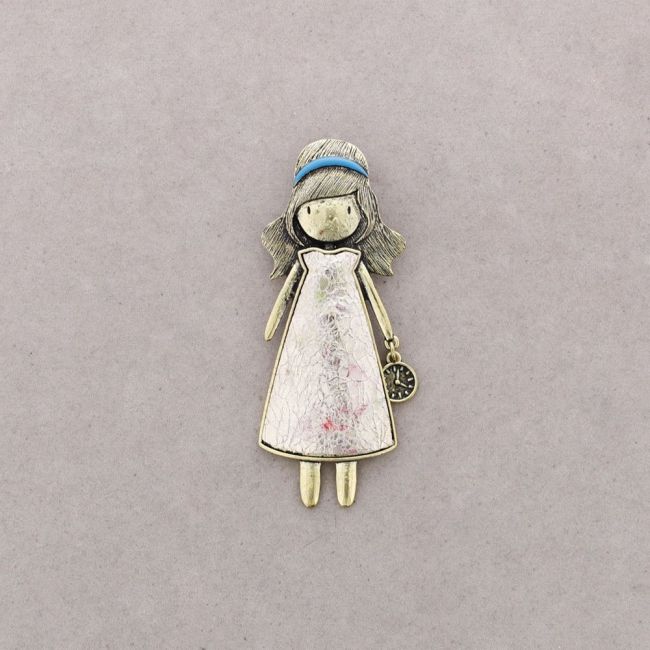 BROCHE METAL ESMALTE