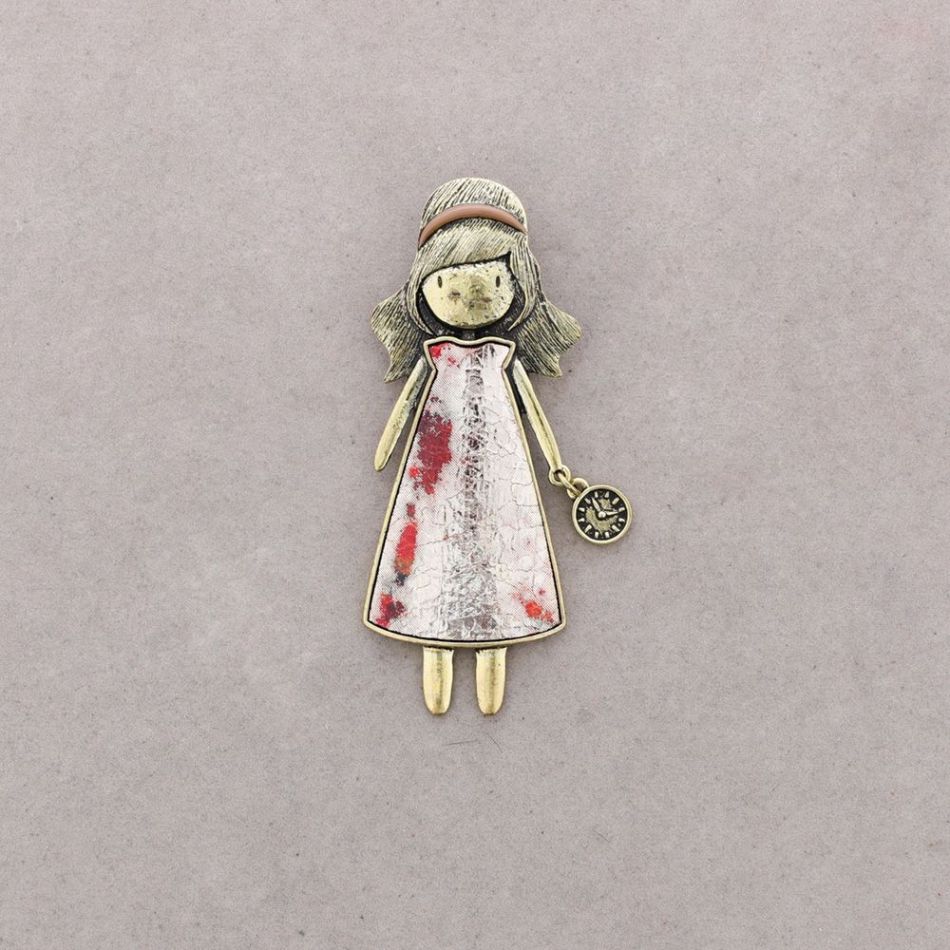 BROCHE METAL ESMALTE