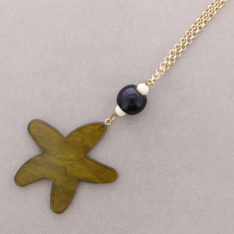 COLLAR LARGO COLG. RESINA ESTRELLA