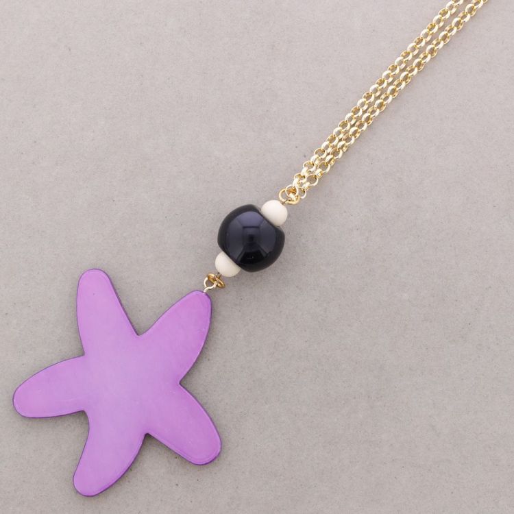 LONG PENDANT NECKLACE STAR RESIN 2
