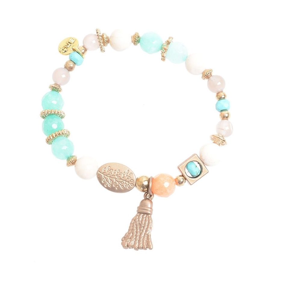 PULSERA CUENTAS PIEDRAS