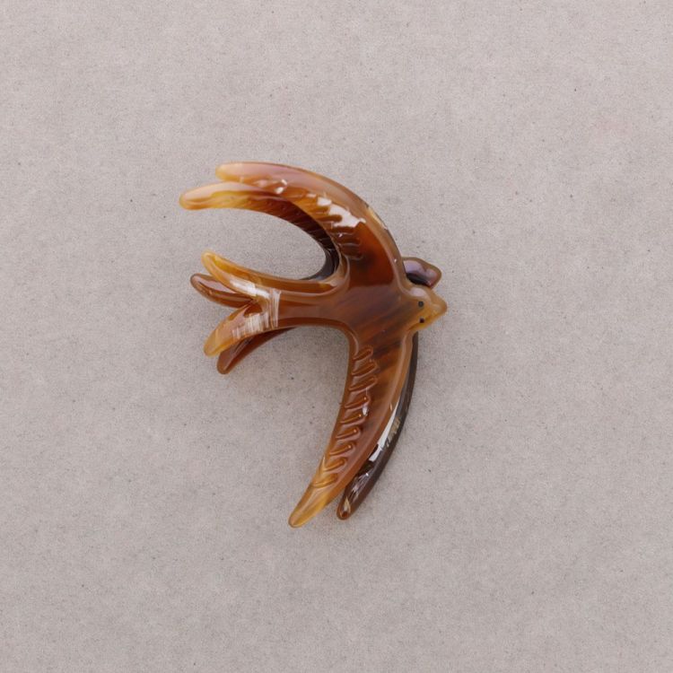 DOUBLE BIRD RESIN BROOCH