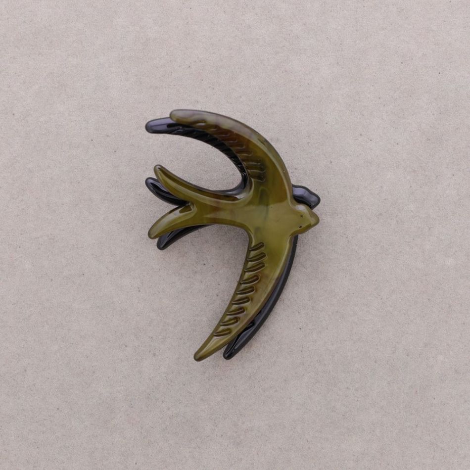 DOUBLE BIRD RESIN BROOCH