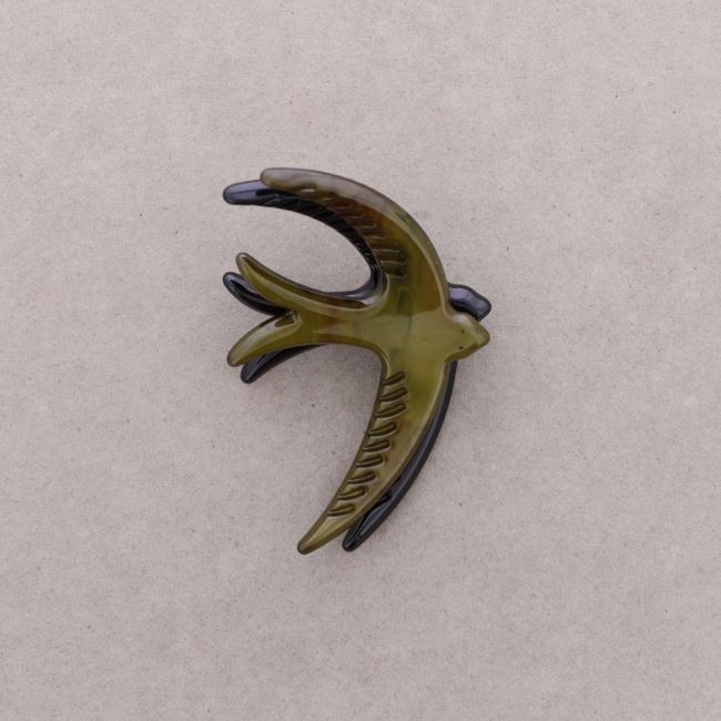 DOUBLE BIRD RESIN BROOCH