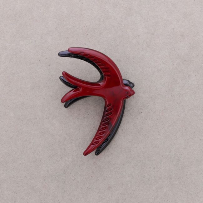 DOUBLE BIRD RESIN BROOCH