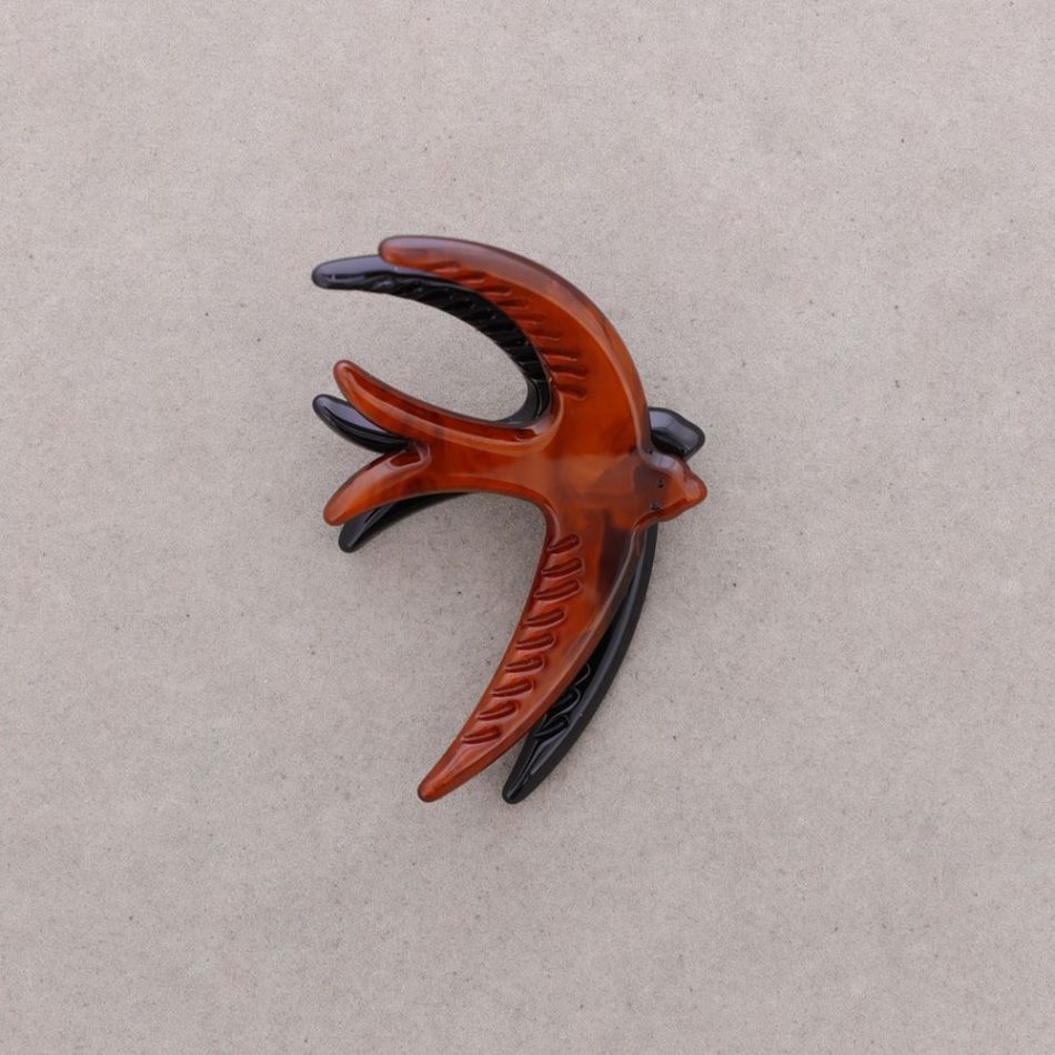 DOUBLE BIRD RESIN BROOCH