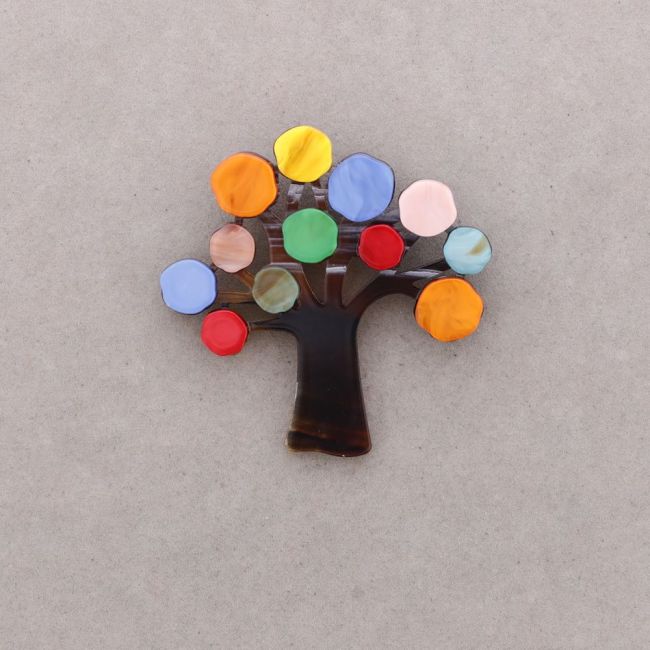 BROCHE ÁRBOL RESINA
