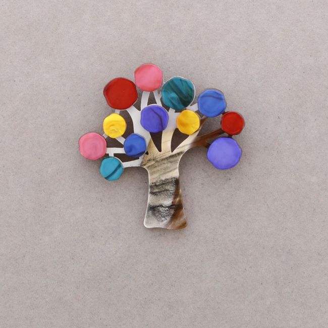 RESIN TREE BROOCH