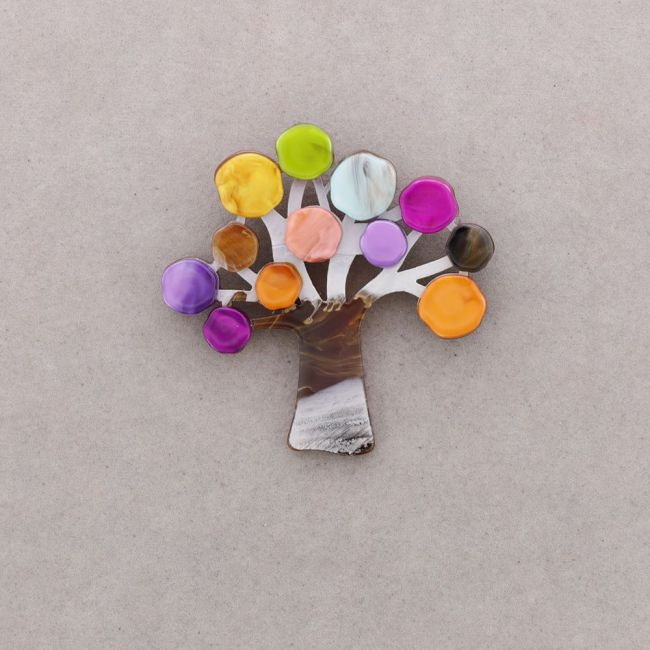 RESIN TREE BROOCH