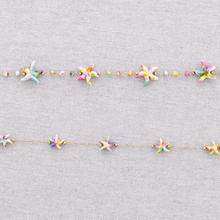 PULSERA ACERO CUENTAS ESTRELLA DE MAR 2