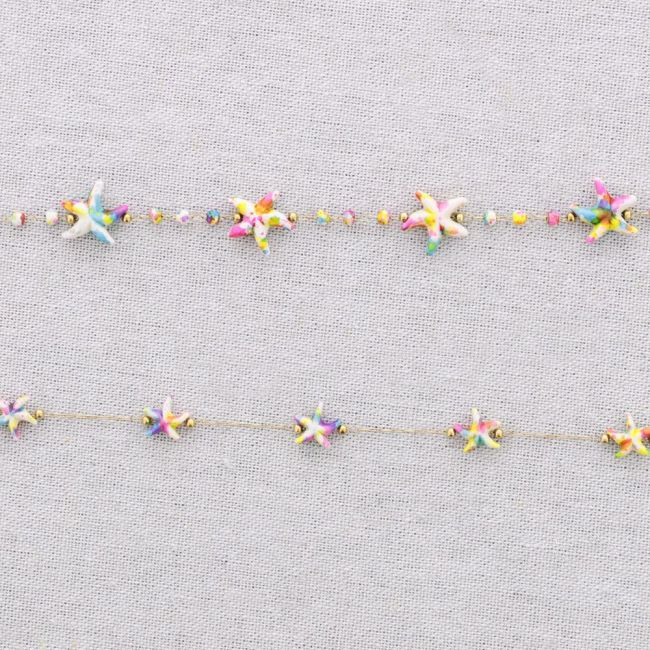 PULSERA ACERO CUENTAS ESTRELLA DE MAR