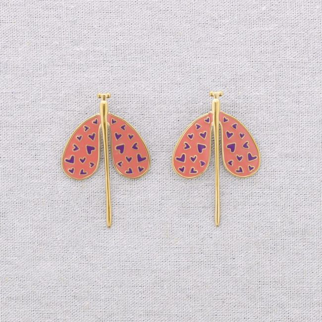 STEEL INSECT HEARTS ENAMEL