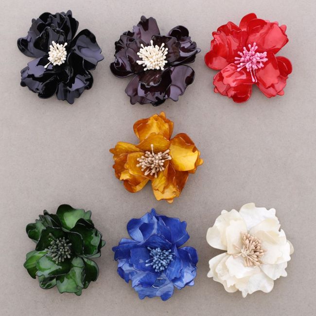 BROCHE FLOR RESINA