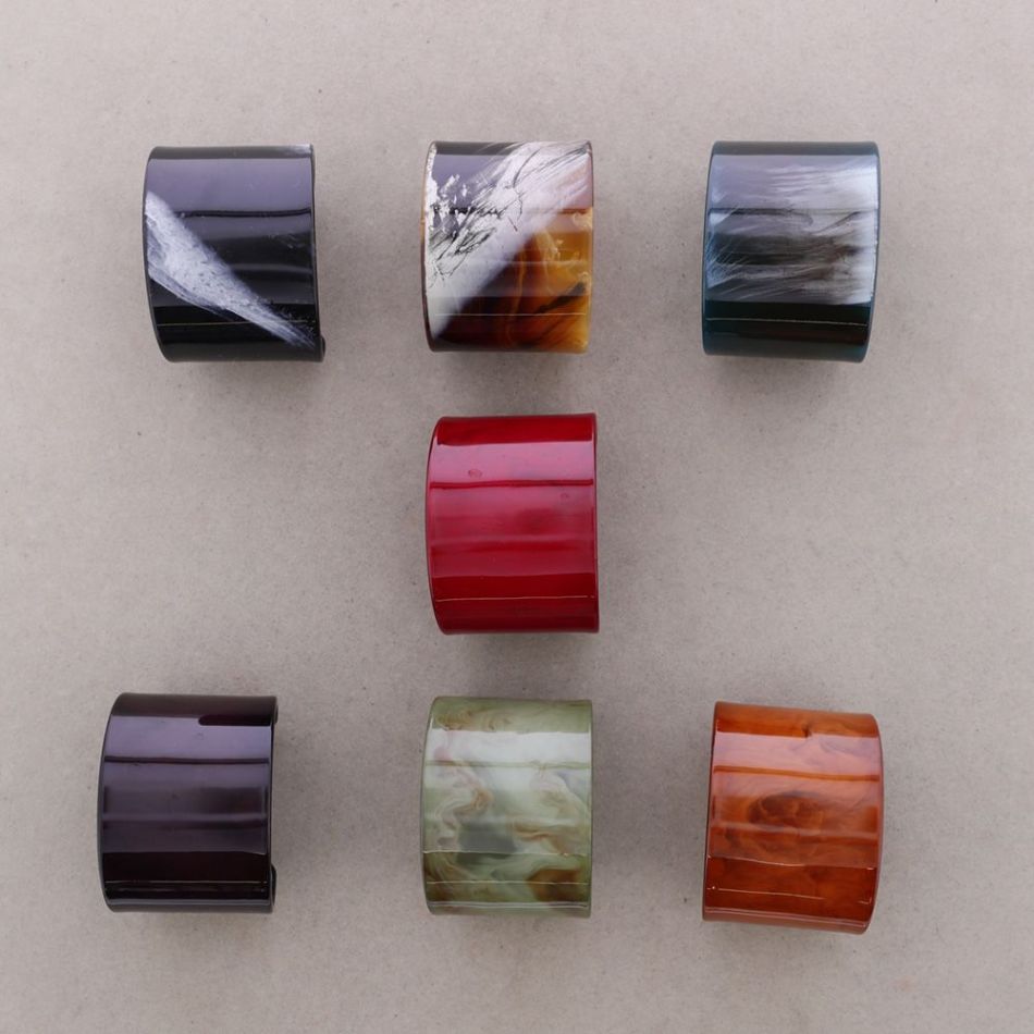 RESIN STAMPED OPEN BRACELET