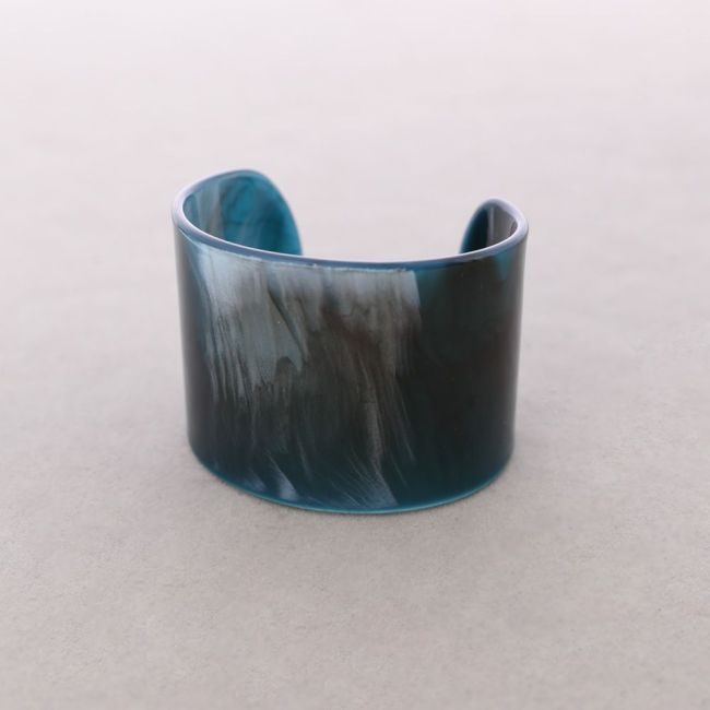 RESIN STAMPED OPEN BRACELET