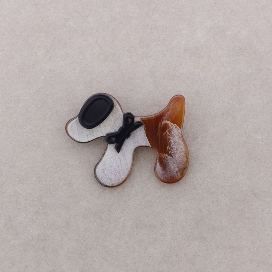 RESIN DOG BROOCH