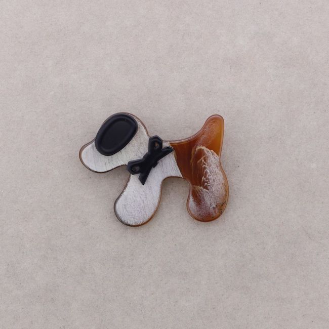 RESIN DOG BROOCH