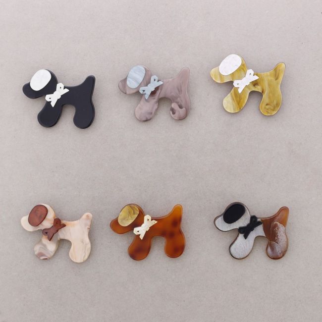 RESIN DOG BROOCH