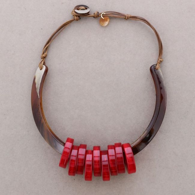 CHOKER PENDANT RESIN HOOPS