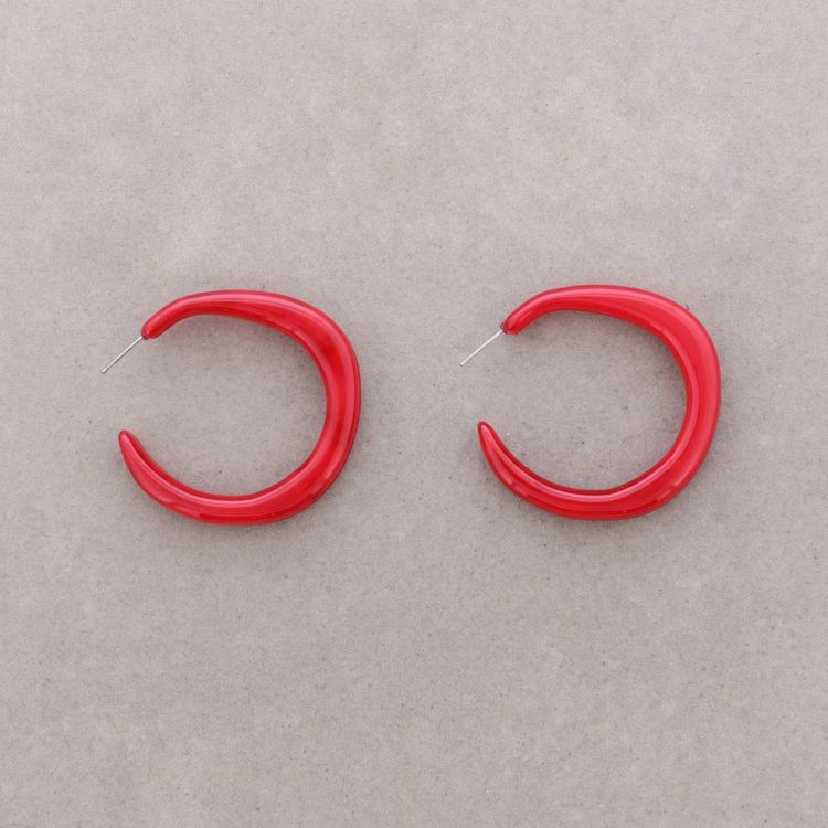PENDIENTES ARO IRREGULAR RESINA 2