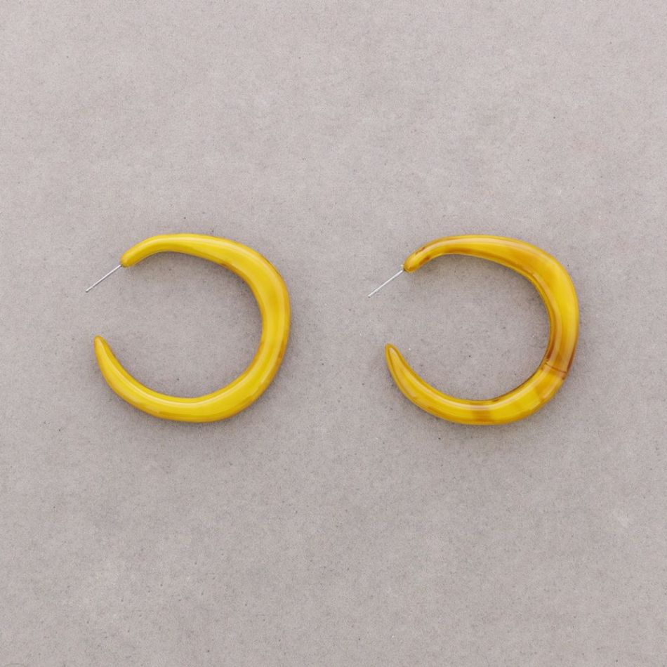 RESIN IRREGULAR HOOP EARRINGS