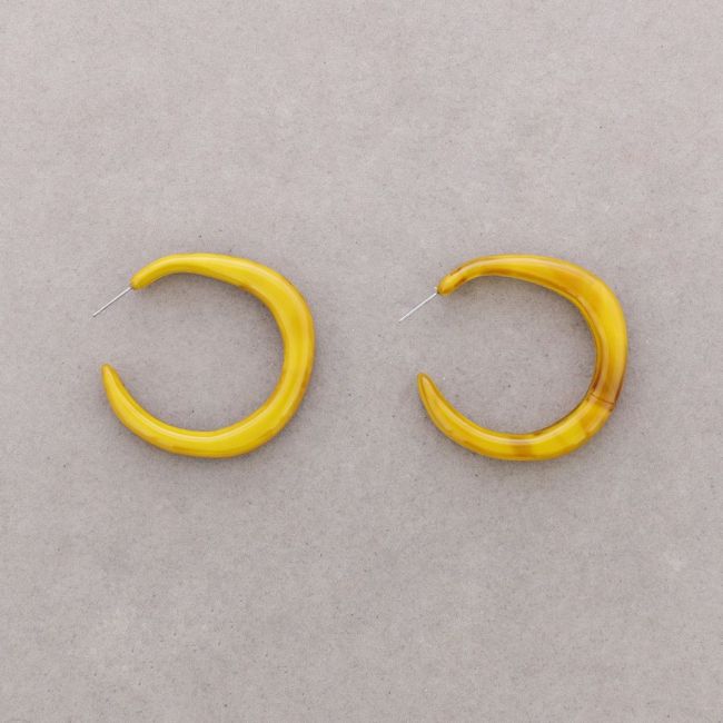 RESIN IRREGULAR HOOP EARRINGS