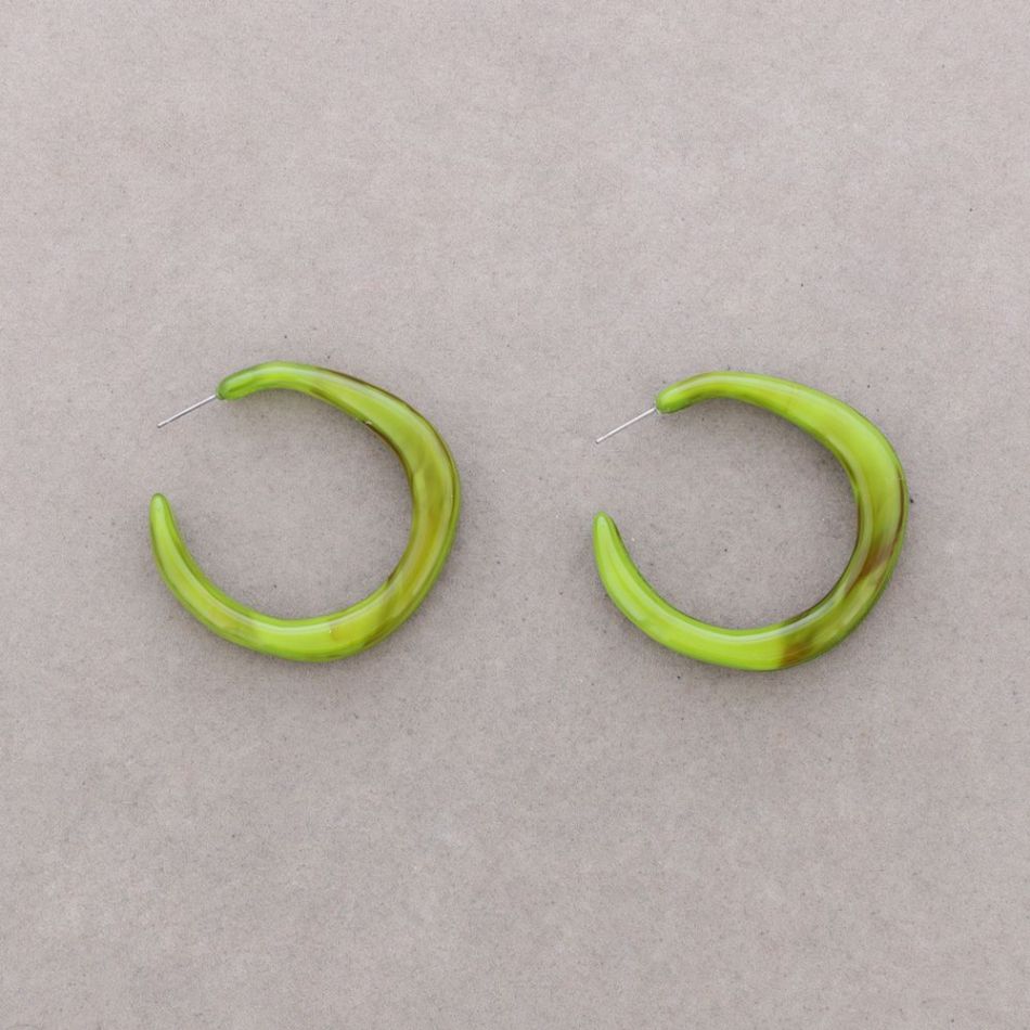 RESIN IRREGULAR HOOP EARRINGS
