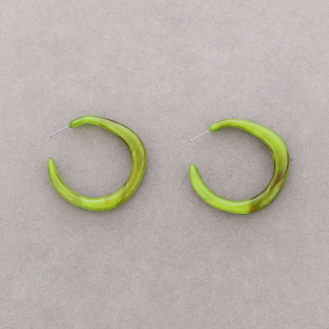 RESIN IRREGULAR HOOP EARRINGS