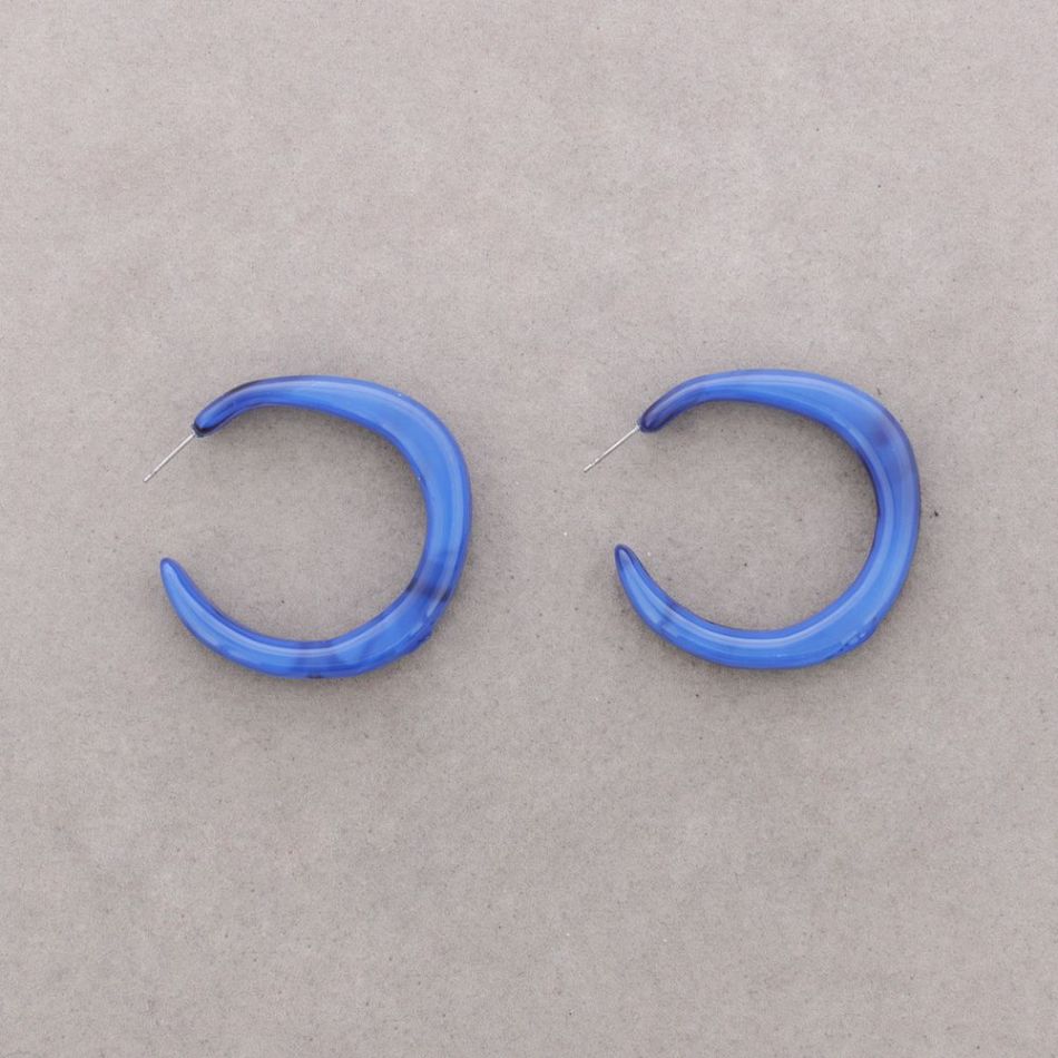 RESIN IRREGULAR HOOP EARRINGS