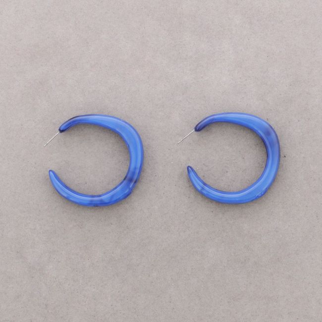 RESIN IRREGULAR HOOP EARRINGS