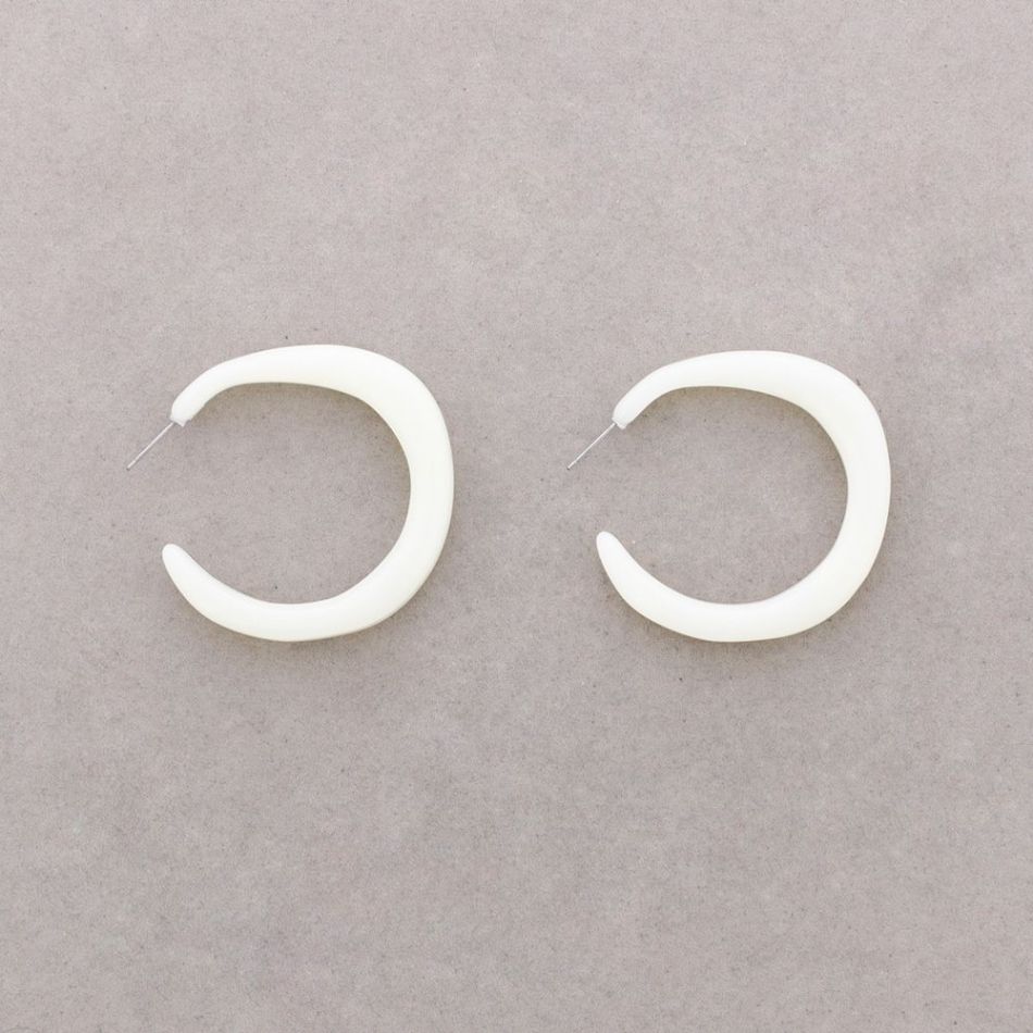 RESIN IRREGULAR HOOP EARRINGS