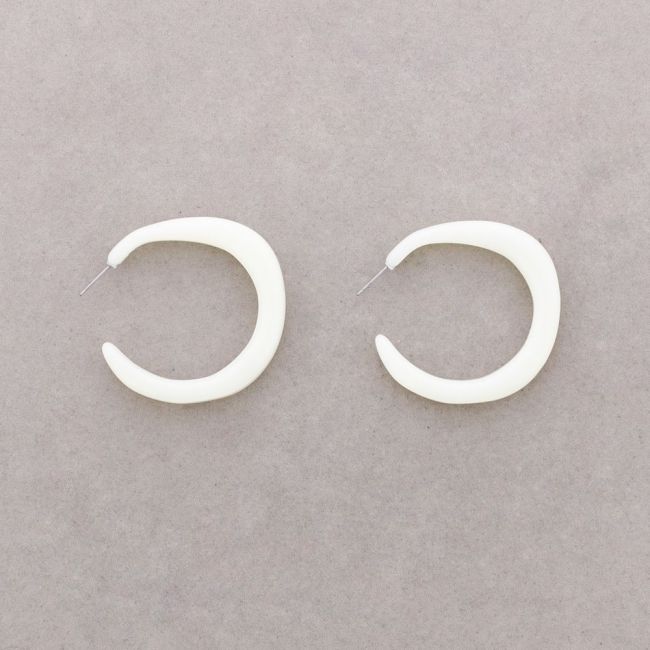RESIN IRREGULAR HOOP EARRINGS