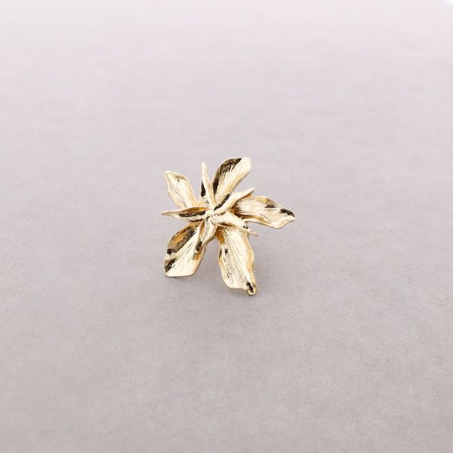 ANILLO ELÁSTICO FLOR METAL