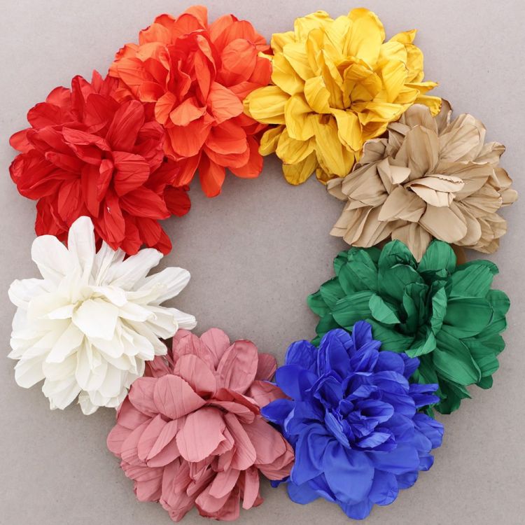 BROCHE FLOR TELA 12CM 2