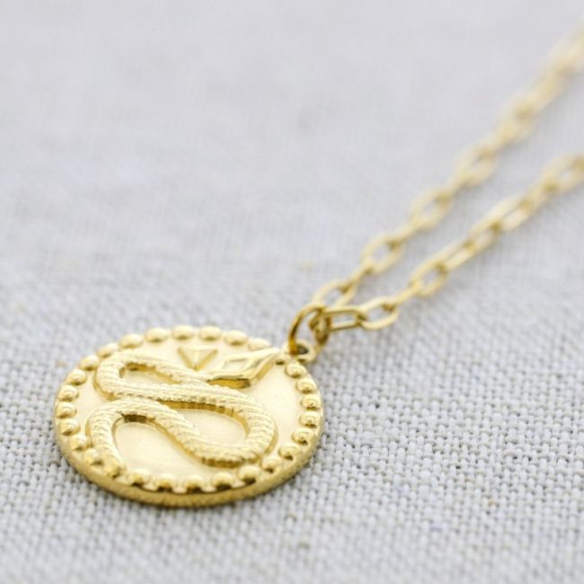 STEEL CHOKER WITH SNAKE MEDAL