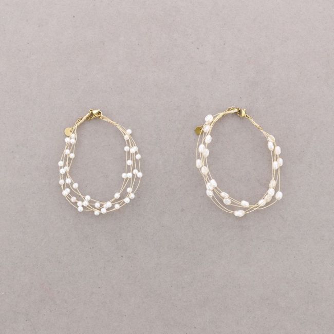 PULSERA TRENZADA IMITACIÓN PERLA