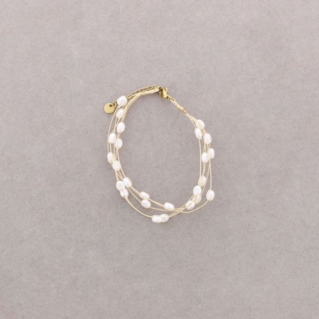 PULSERA TRENZADA IMITACIÓN PERLA