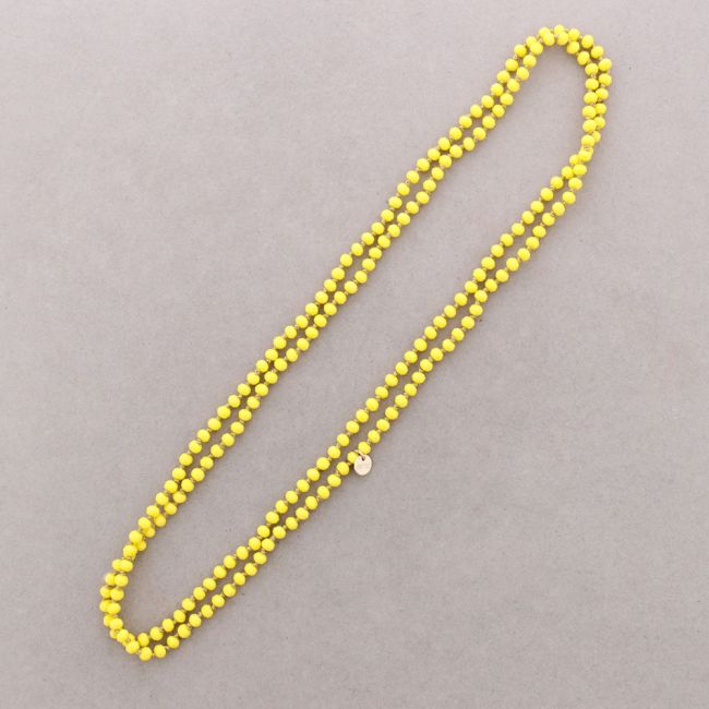 COLLAR LARGO NUDOS BOLAS CRISTALES FACETADOS 1,5M*6MM